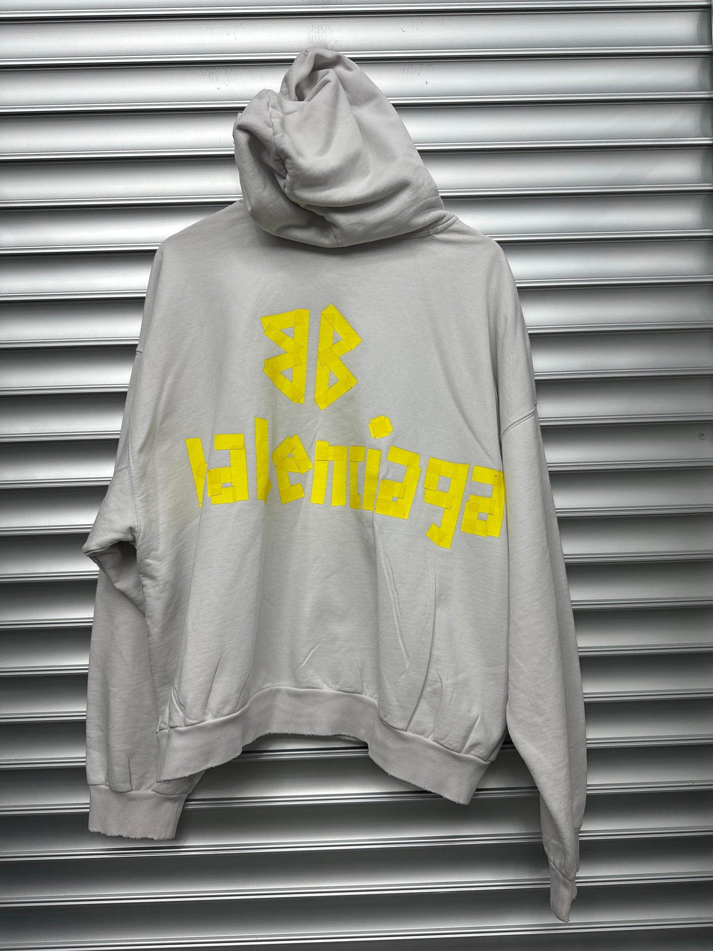 Balenciaga White Tape Hoodie - M