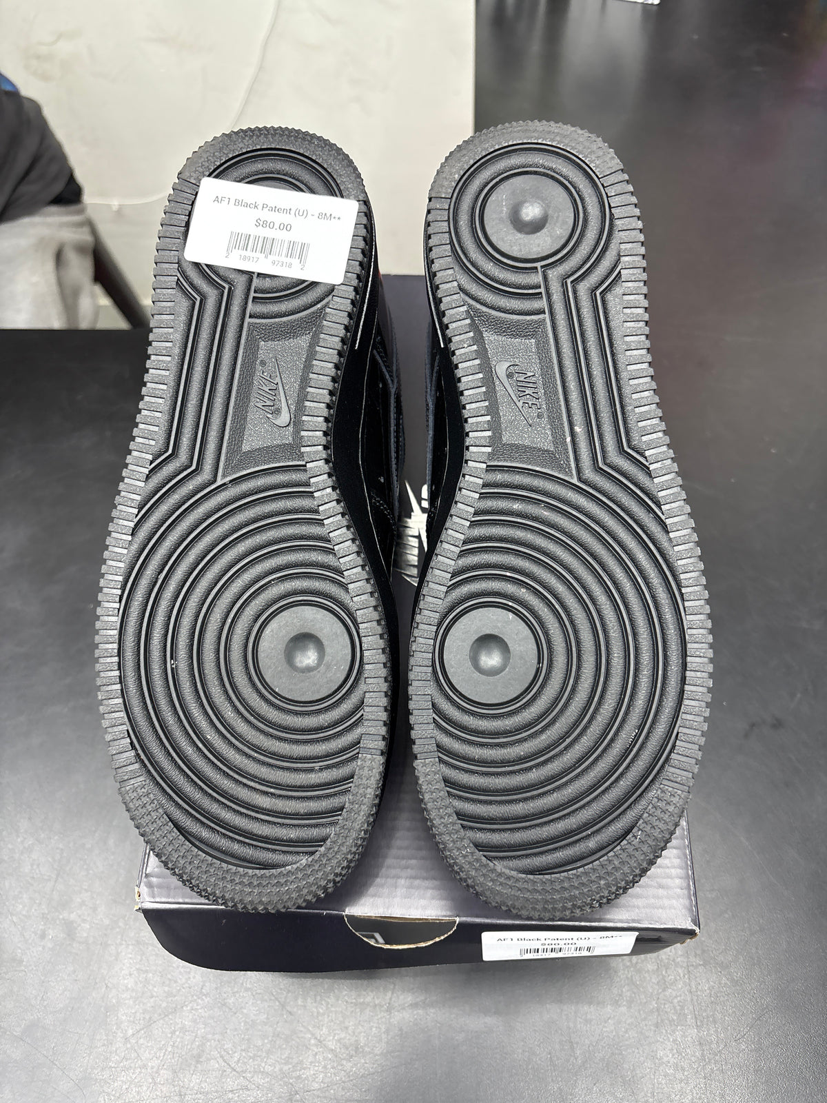AF1 Black Patent (U) - 8M**