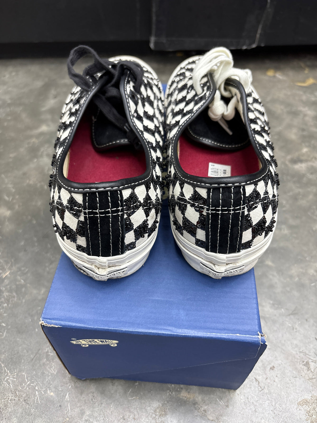 Vans Authentic LX Black Checkerboard Beaded (U) - 9.5M**