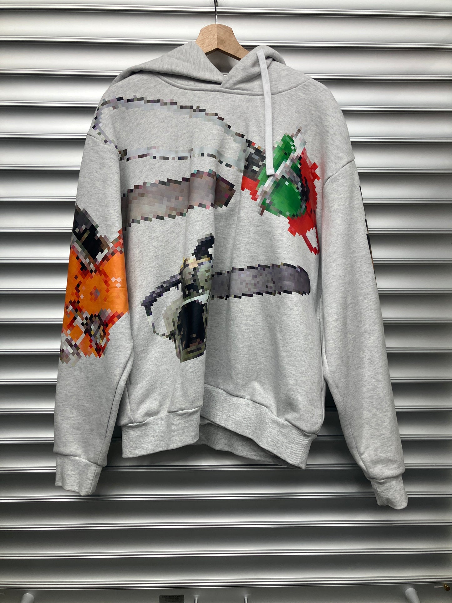 Aris Tatalovich Grey Pixel Hoodie - XL
