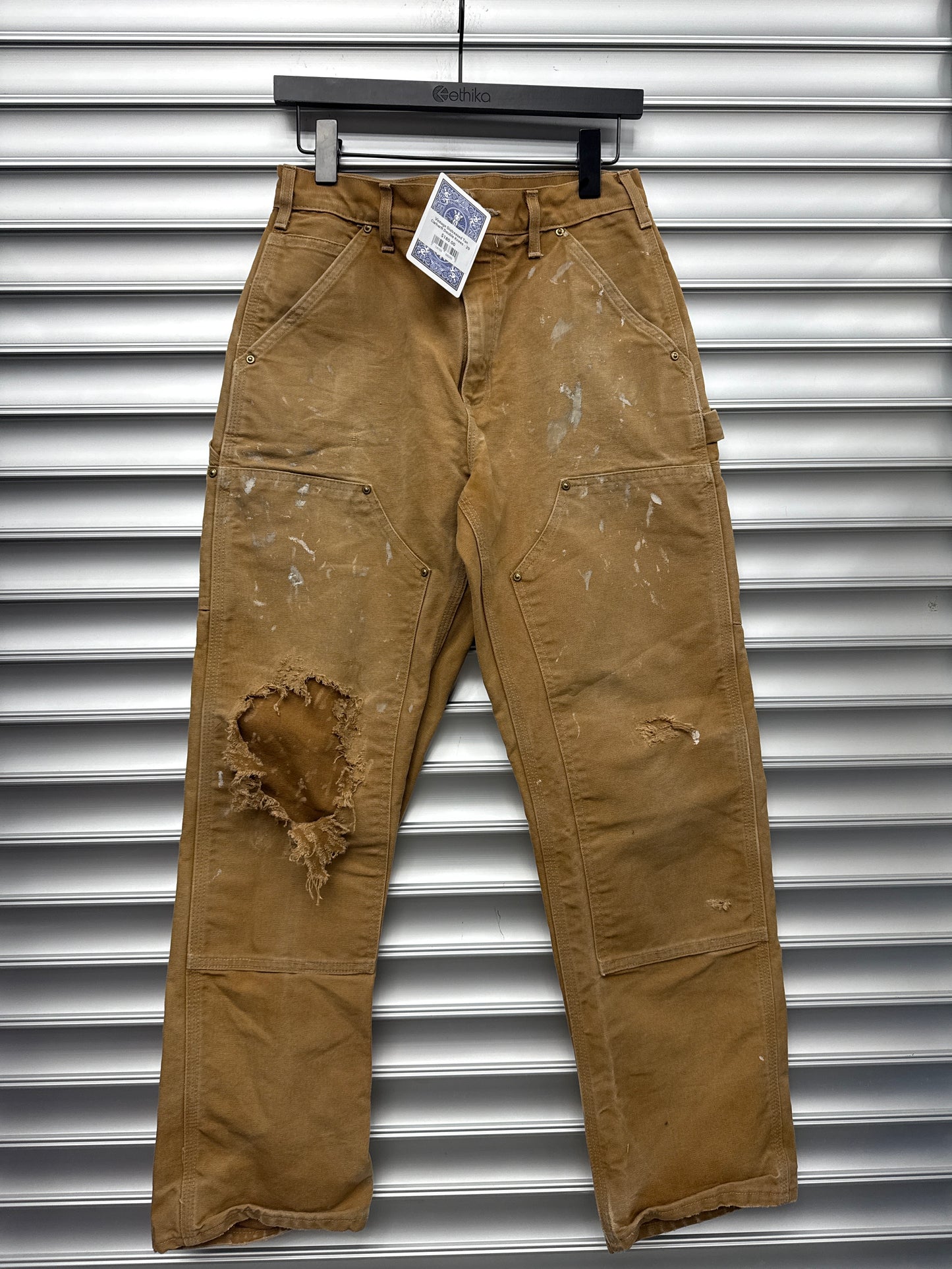 Vintage Distressed Tan Carhartt Double Knees - 29
