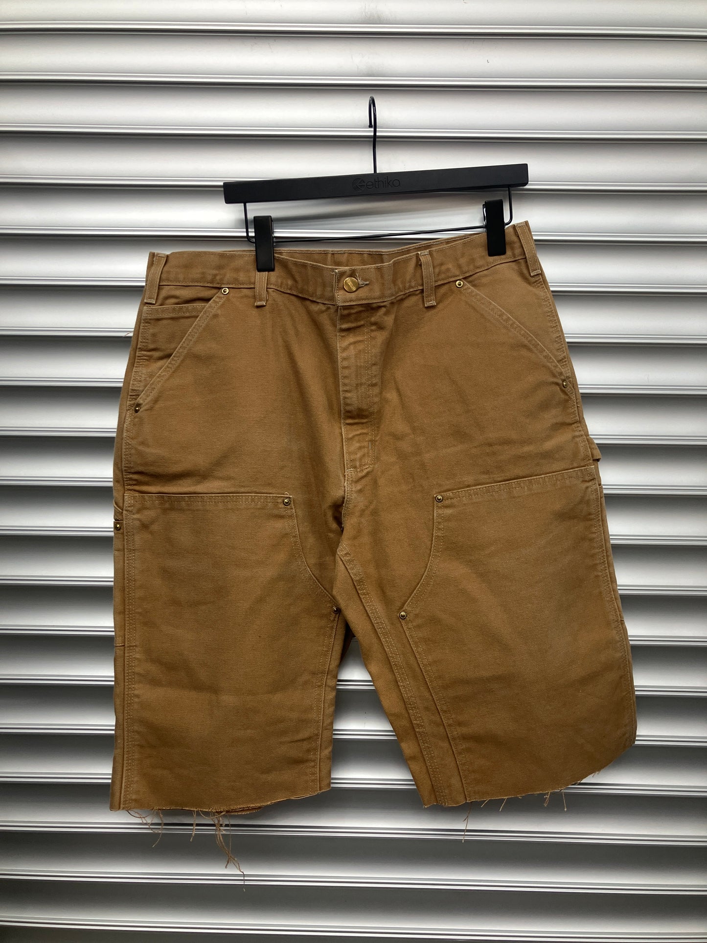 Vintage Tan Carhartt Double Knee Shorts - 38 X 30