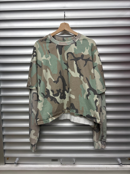 Raspberry Camo Thermal Shirt - L