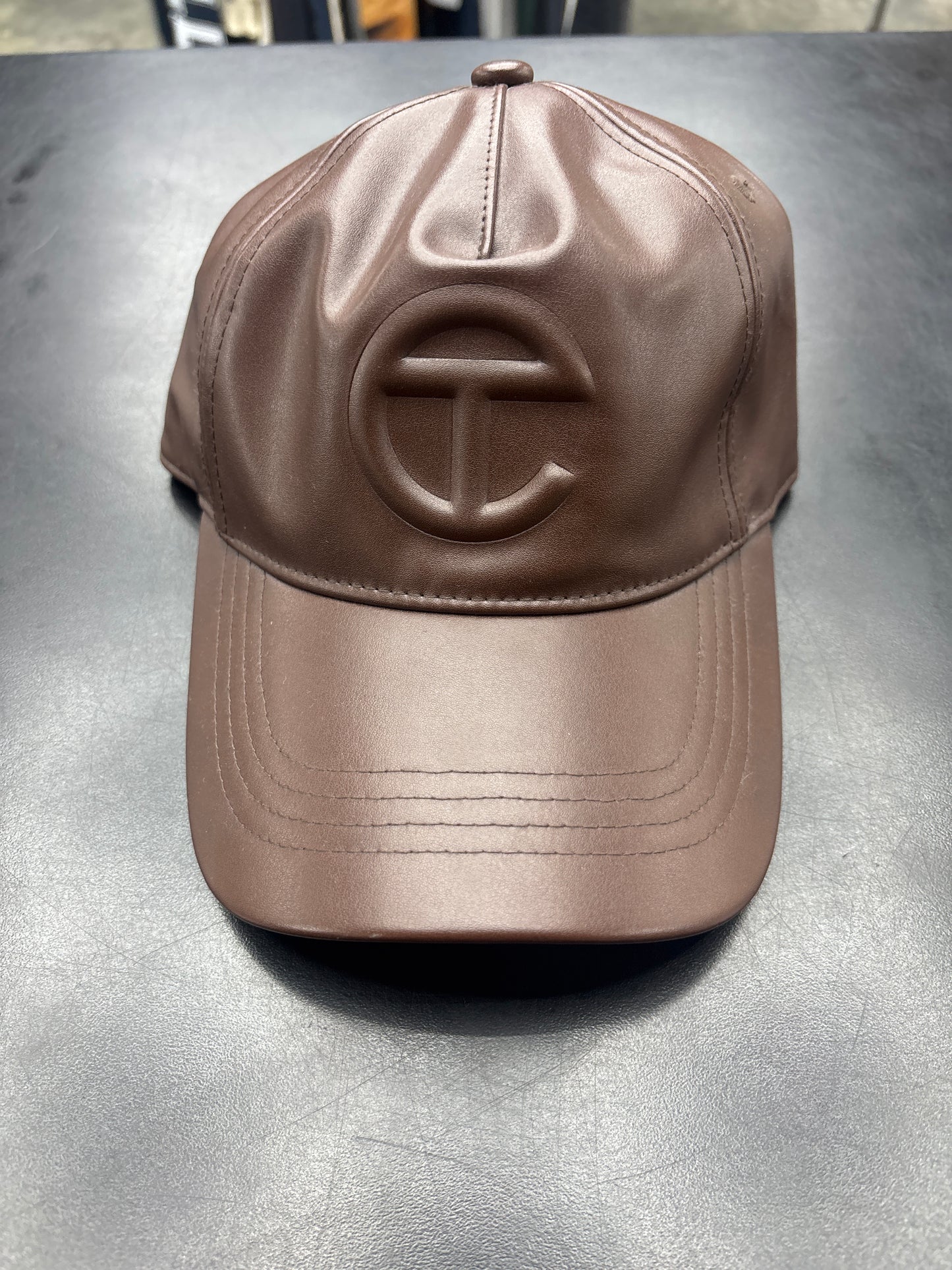 Brown Telfar Leather Hat