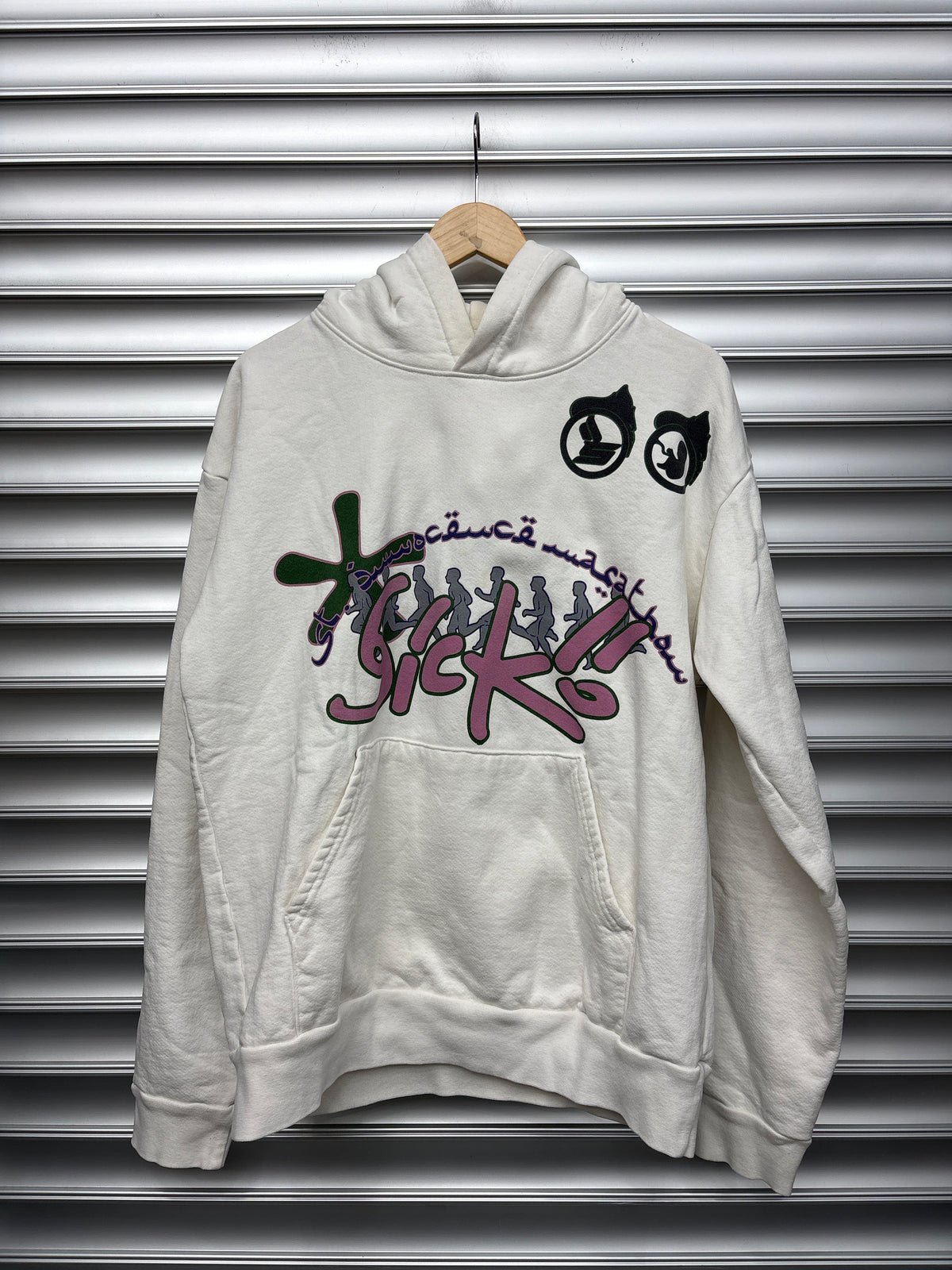 Sicko Running Man White Hoodie - M**
