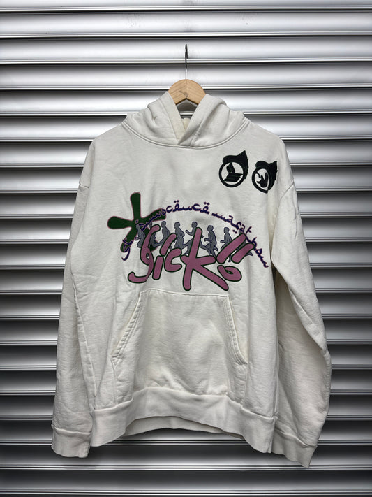 Sicko Running Man White Hoodie - M**