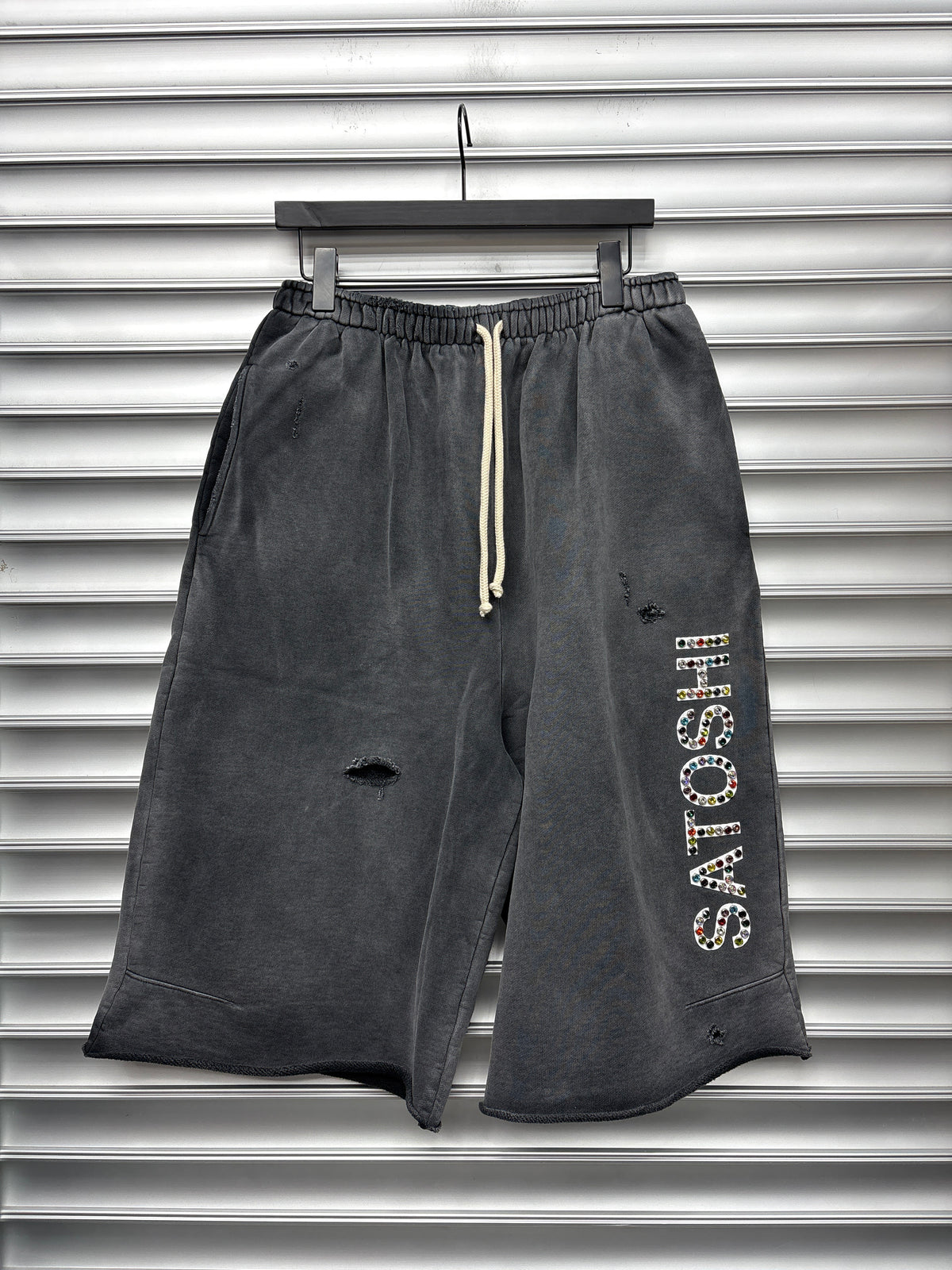 Satoshi Nakamoto Rhinestone Black Shorts - L**