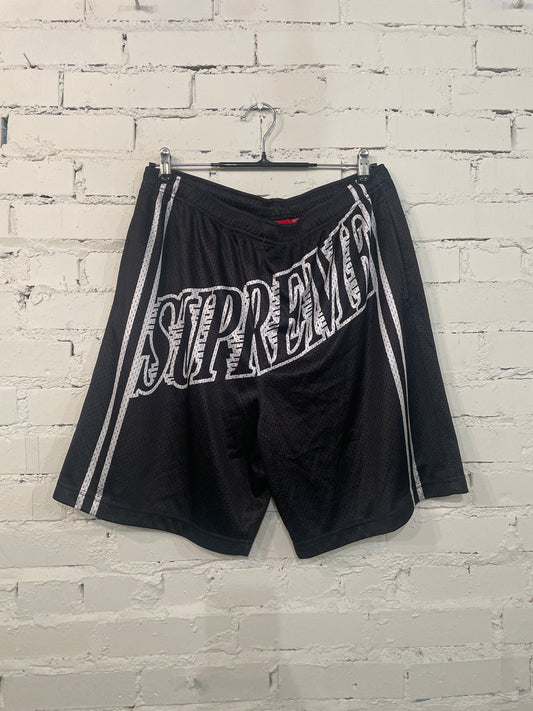Supreme Black Mesh Shorts - M