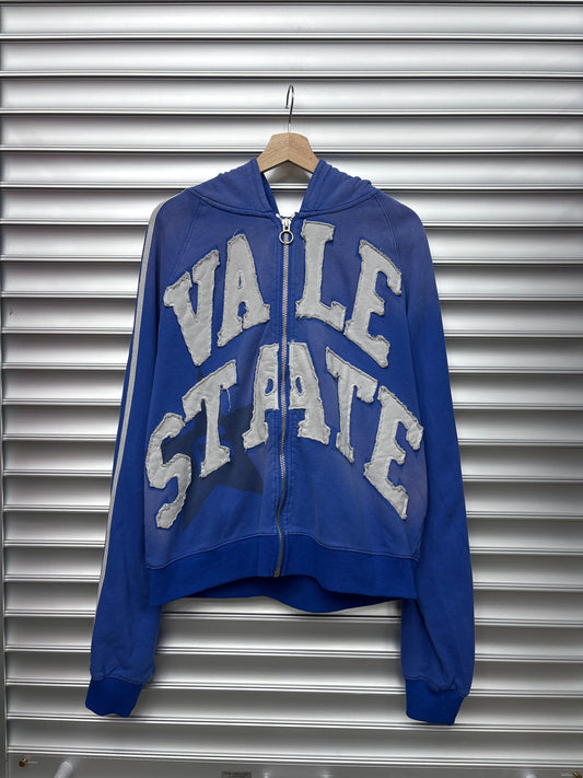 Vale Lives Blue Zip Up Hoodie - M