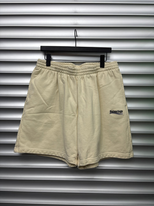 Balenciaga Cream Campaign Shorts - L