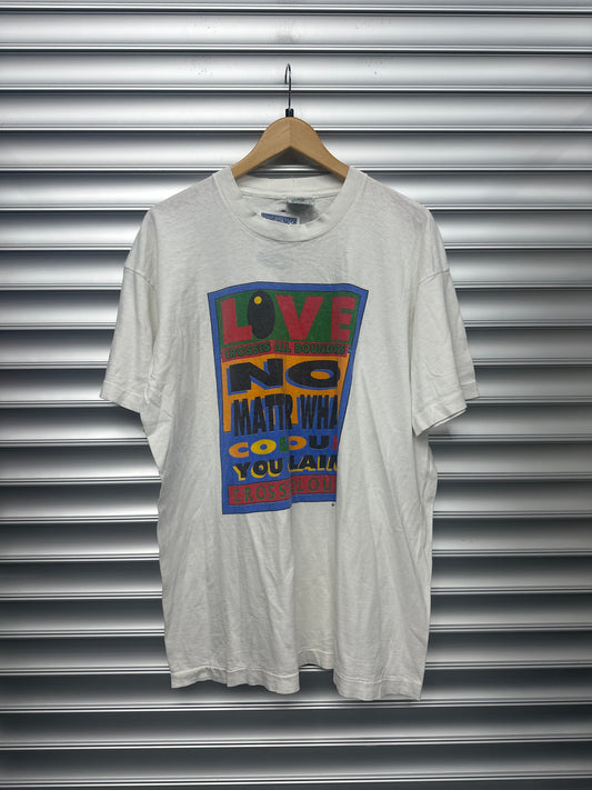 Vintage Cross Colors White Tee - L **