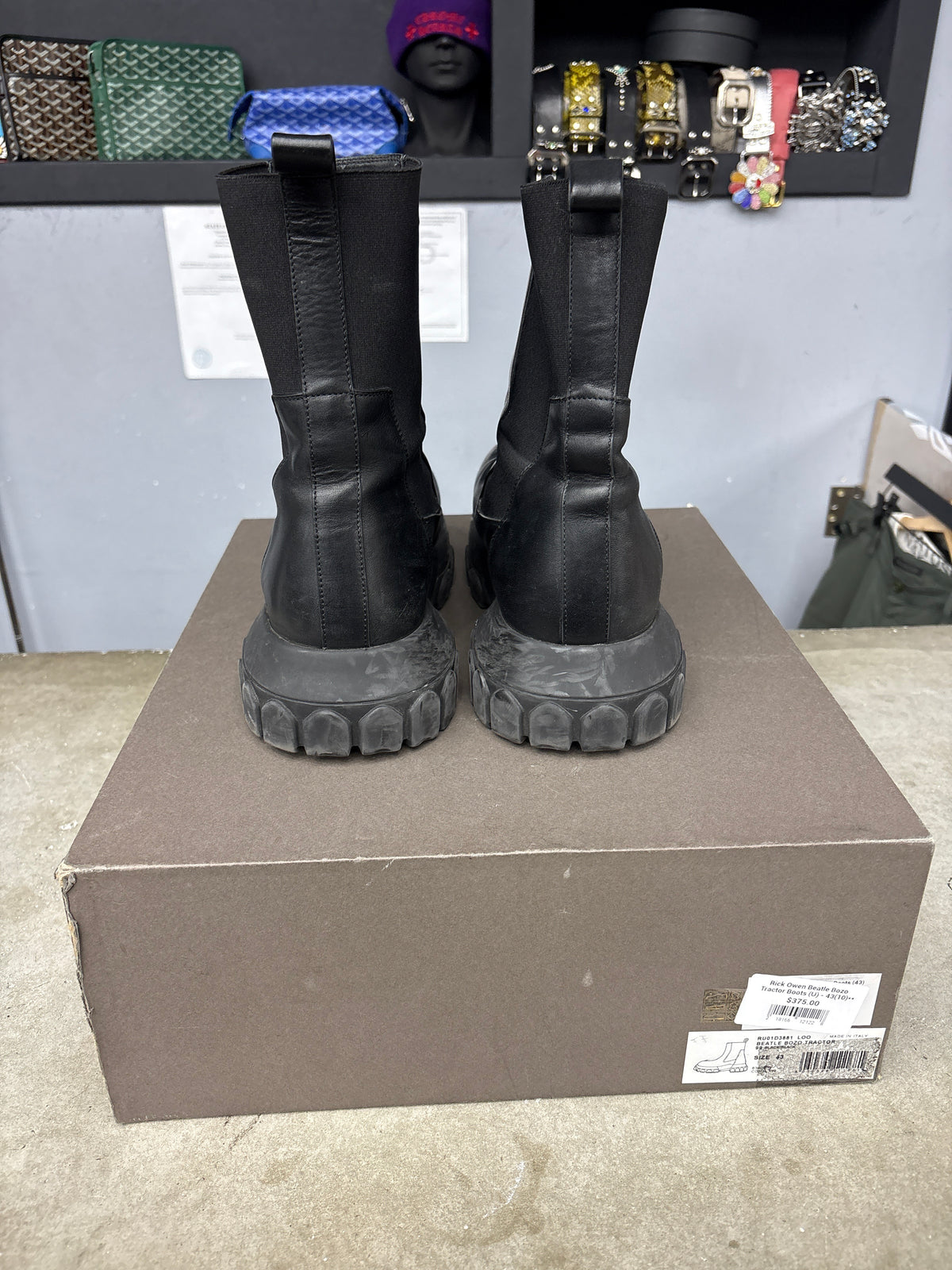 Rick Owen Beatle Bozo Tractor Boots (U) - 43(10)**
