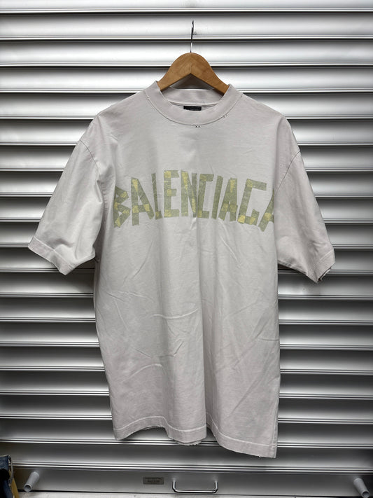 Balenciaga Tape White Tee - S**