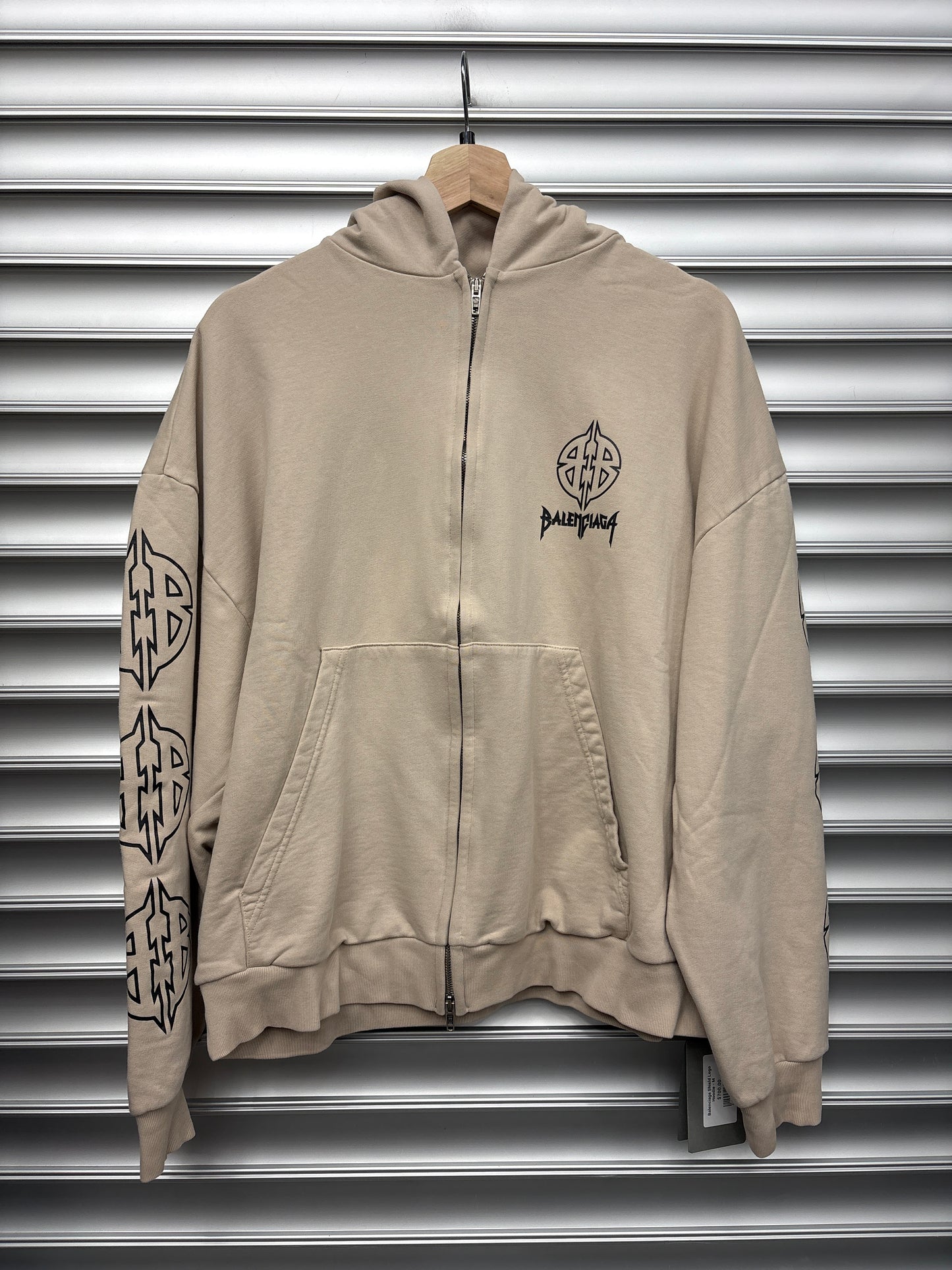 Balenciaga Shield Logo Hoodie - M**