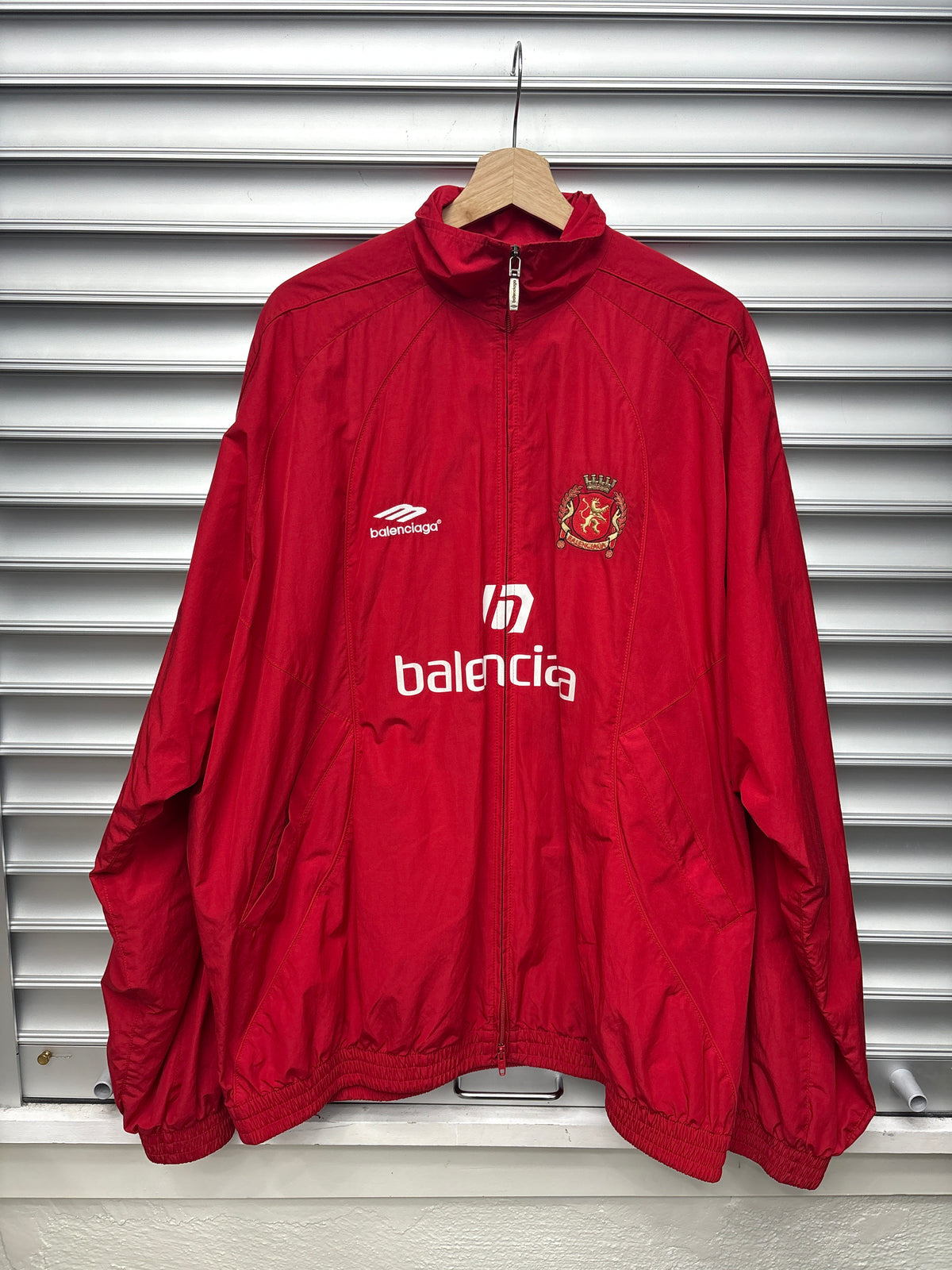 Balenciaga Red Soccer Track Jacket - 46**