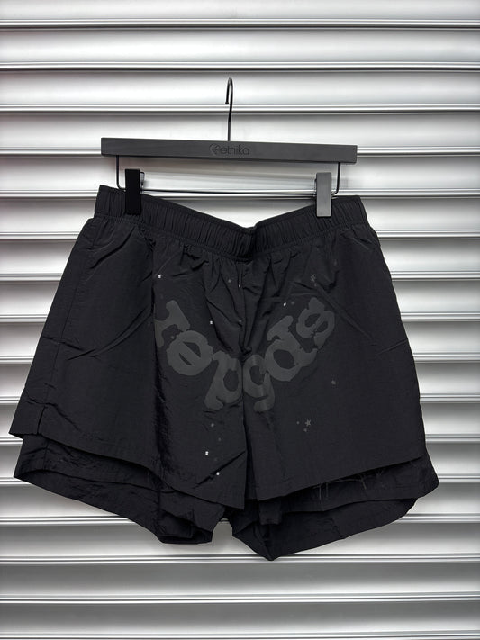 Spider Triple Black Shorts - XL