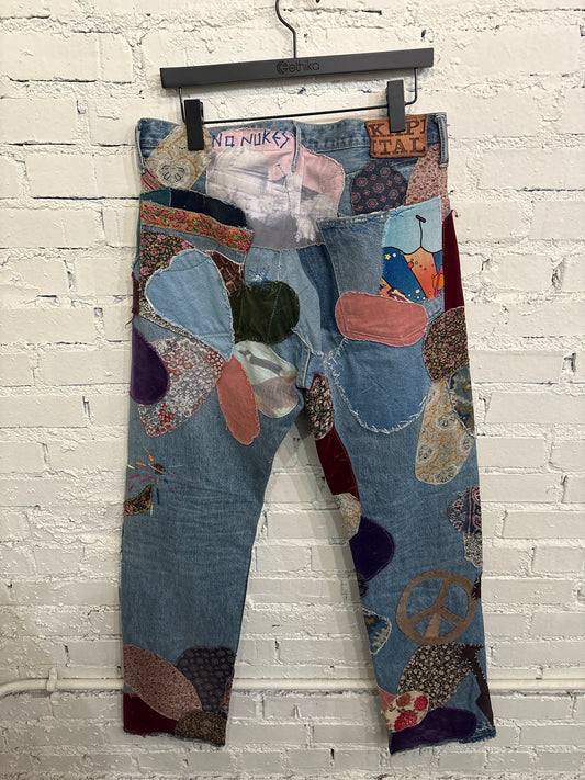 Kapital No Nukes Patchwork Denim - 36