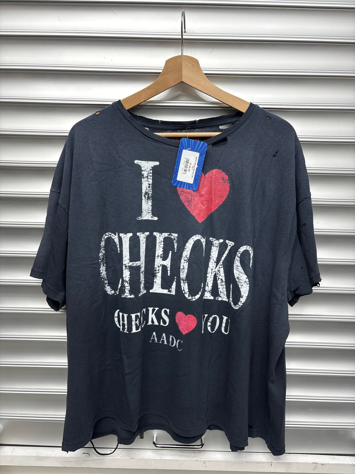 AADC Black Checks Tee - XL**