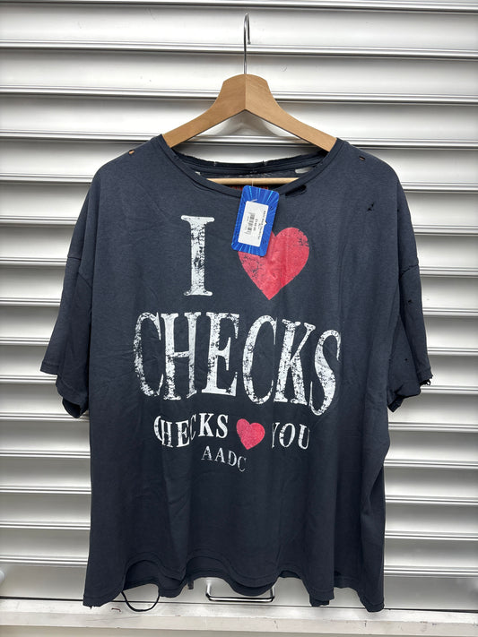 AADC Black Checks Tee - XL**