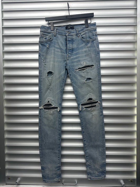 Amiri MX1 Black Patch Denim - 31**