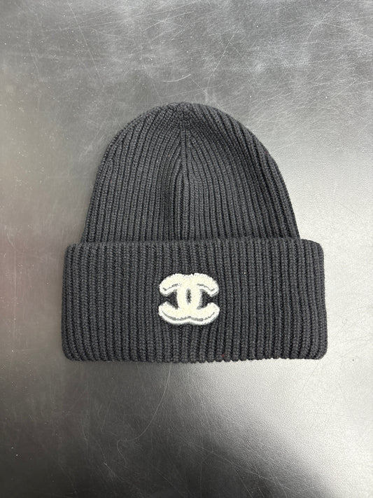 Chanel Black Small CC Beanie**