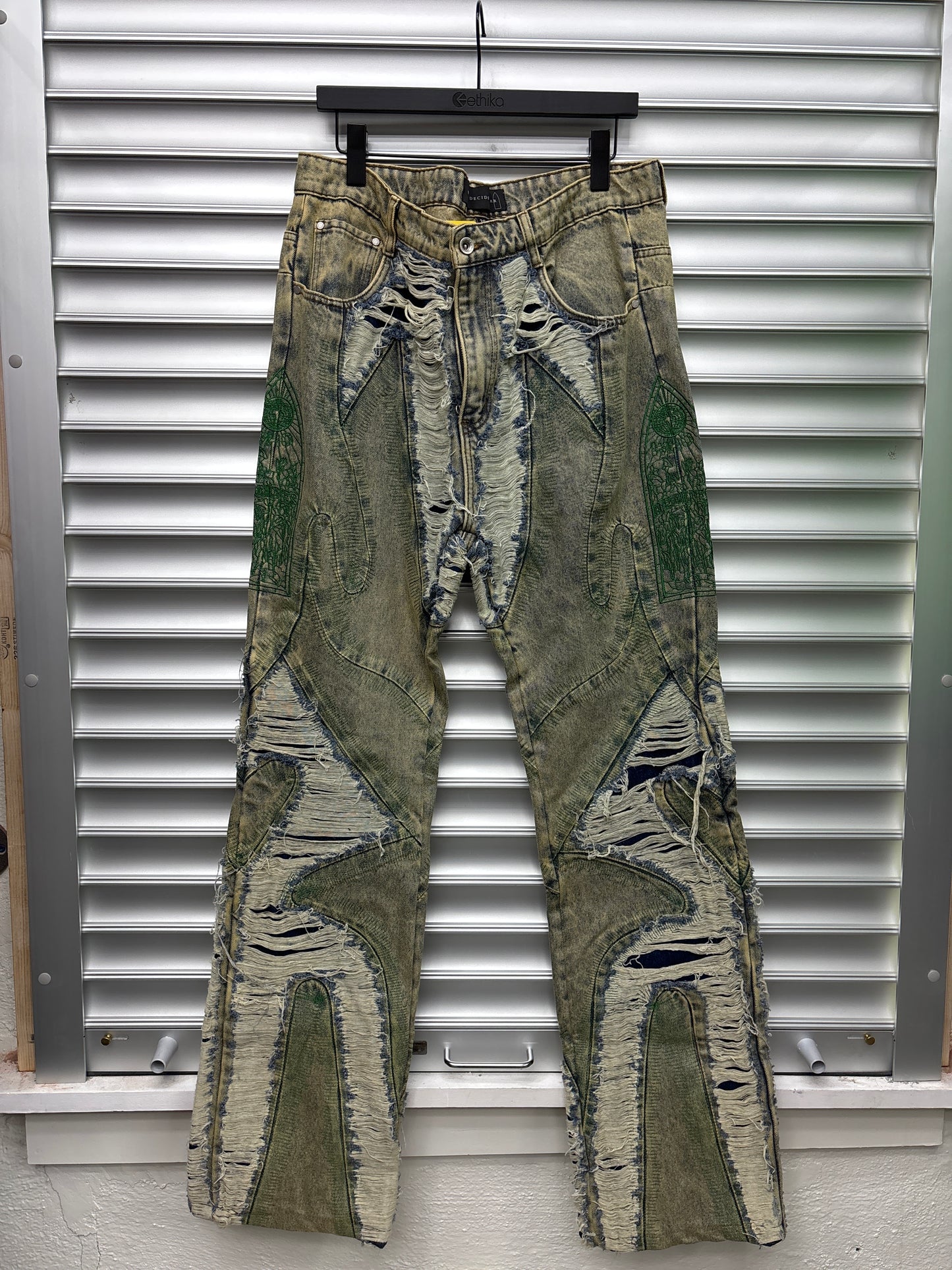 Who Decides War Grey Green Denim - 36