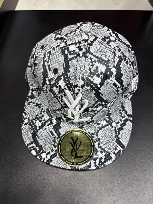 YVL Grey Python Fitted Cap - 7 5/8**