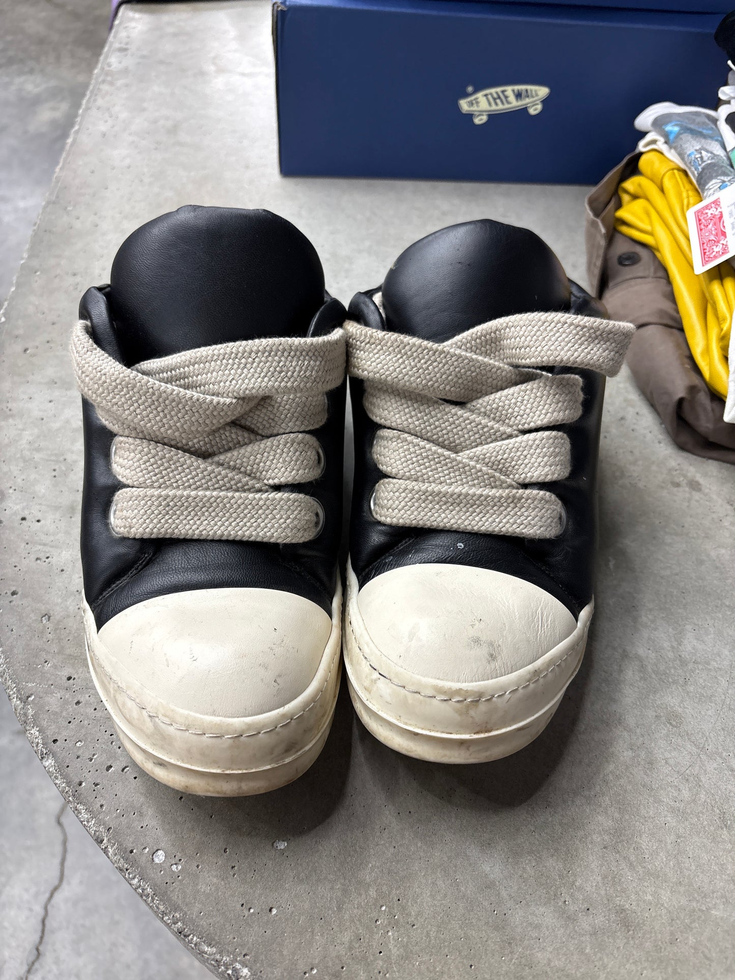 Rick Owen Jumbo Lace Padded Low Black (U) - 41.5 (8.5)