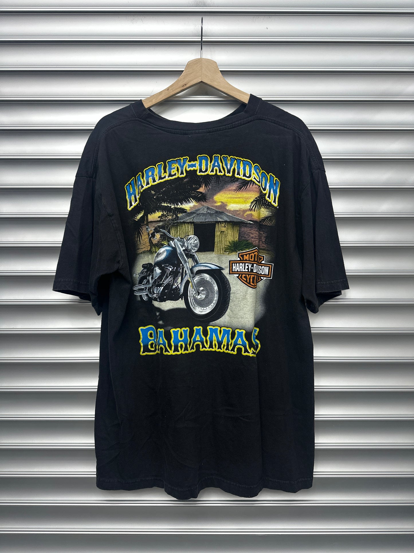 Vintage Neon Harley Tee - XL