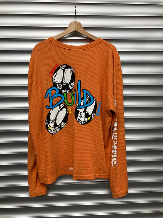 Chrome Hearts Matty Boy Orange Thermal Long Sleeve - XL