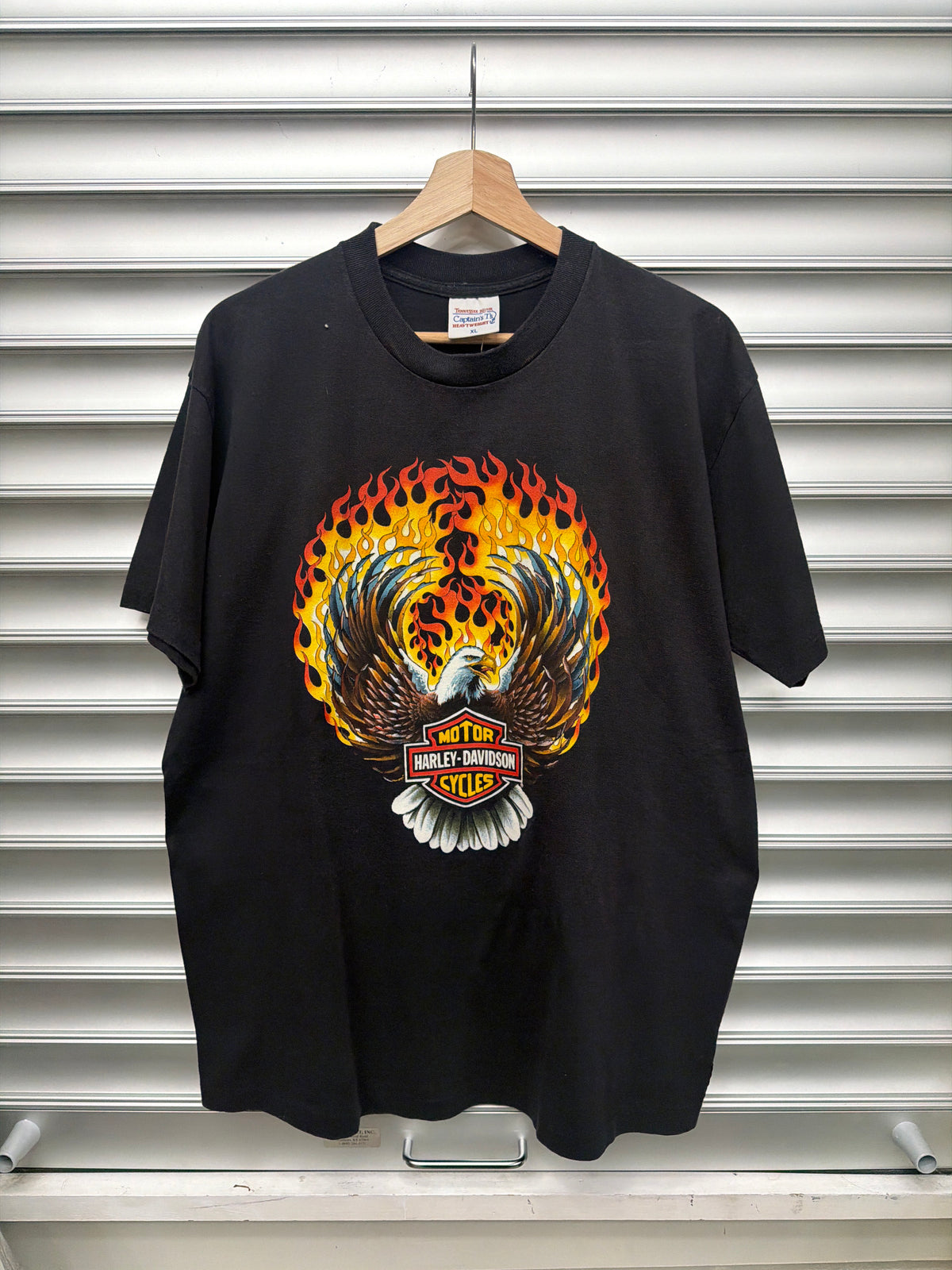 Vintage Harley Flame Eagle Tee - XL**