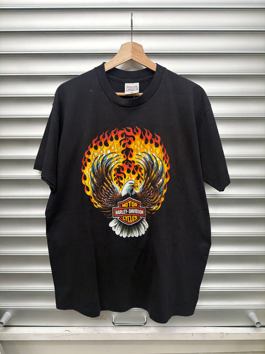 Vintage Harley Flame Eagle Tee - XL**