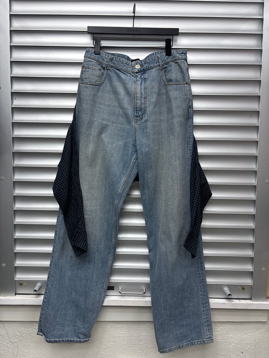 Balenciaga Hybrid Flannel Denim - L