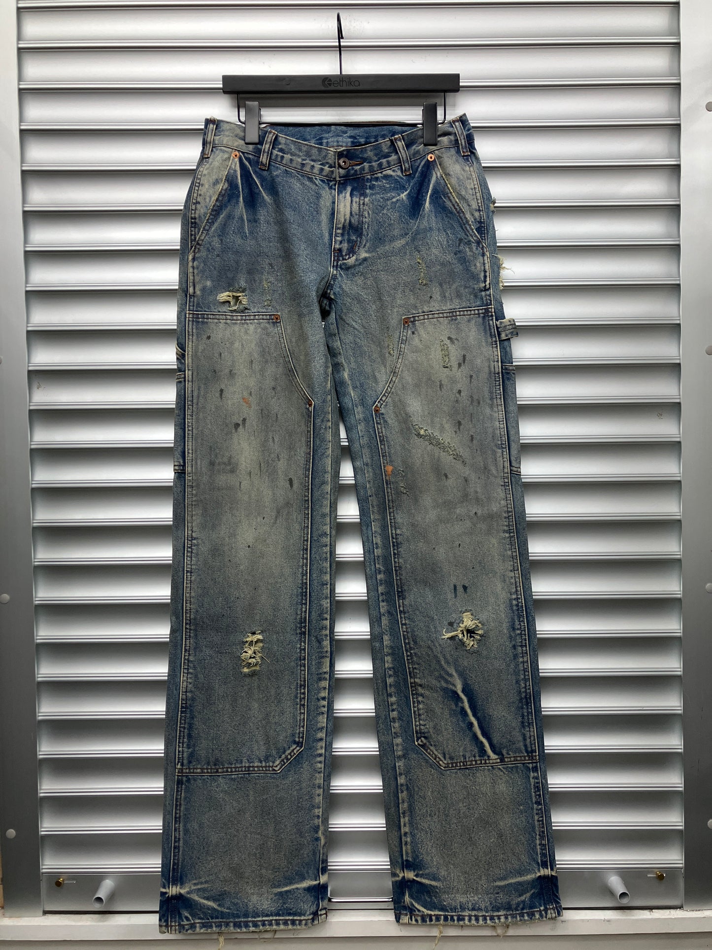 Raspberry Thrashed Denim - S