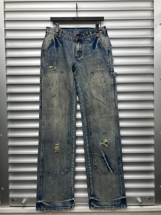Raspberry Thrashed Denim - S