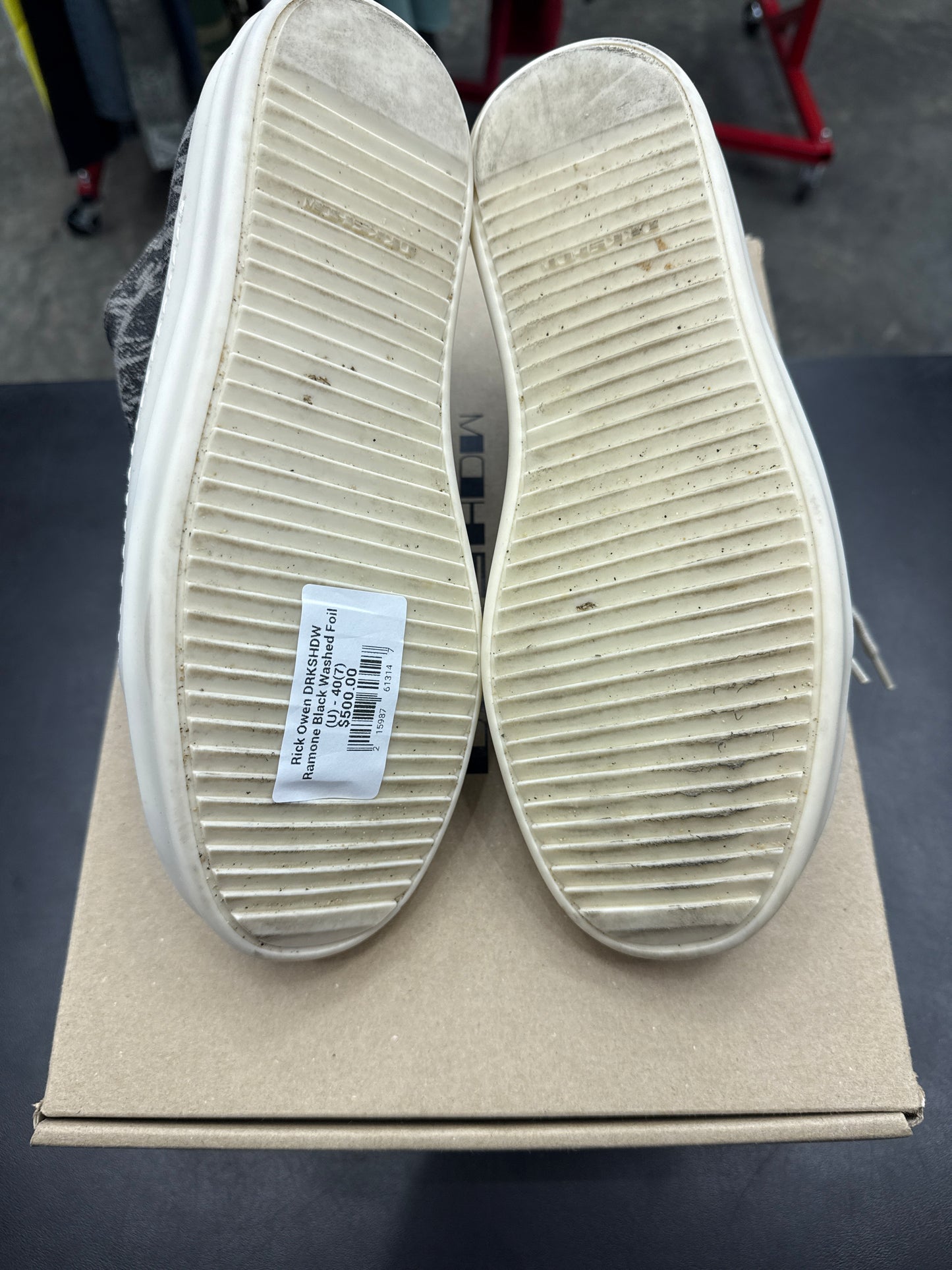 Rick Owen DRKSHDW Ramone Black Washed Foil (U) - 40(7)