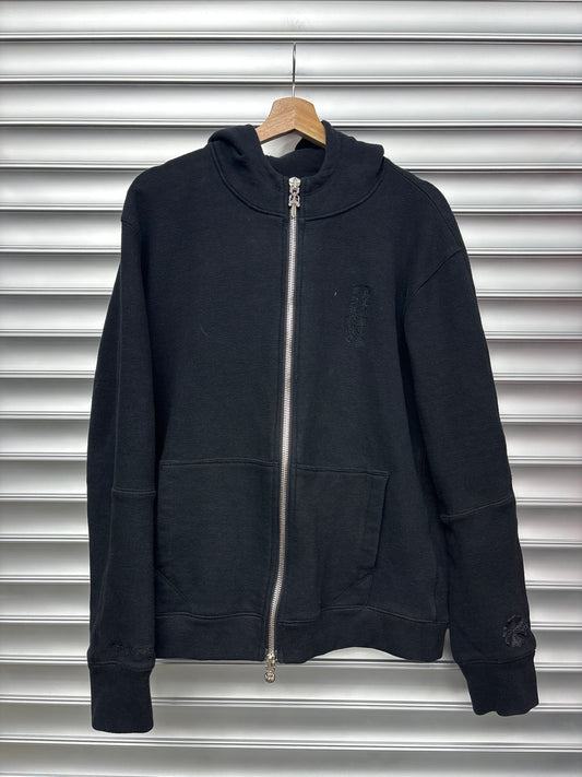 Chrome Black Label Patch Zip Up - L