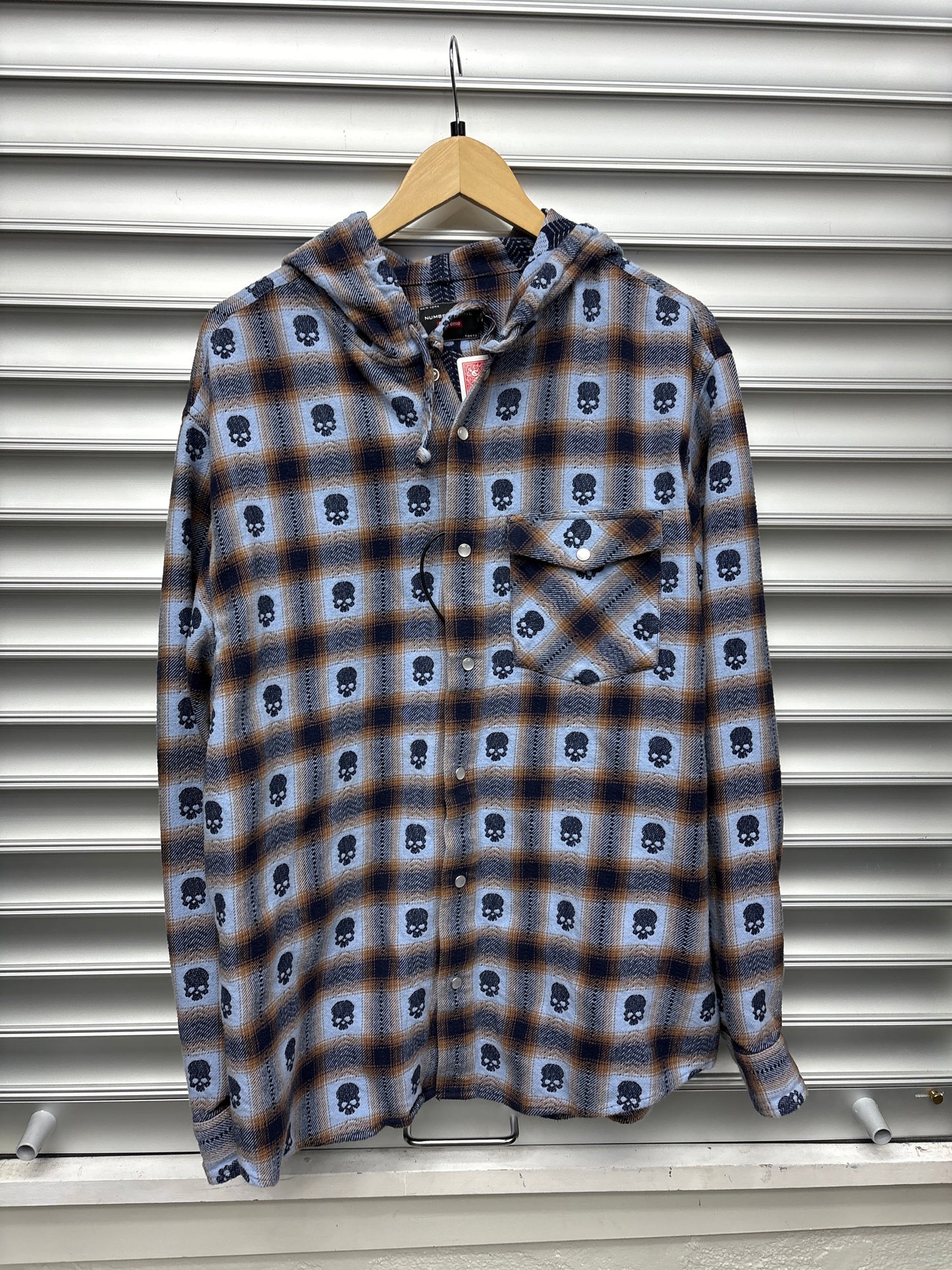 Supreme Number Nine Hooded Flannel - L
