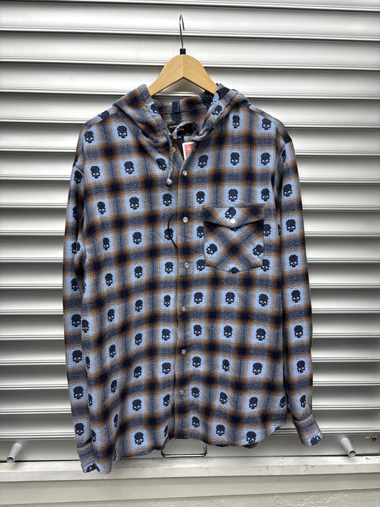 Supreme Number Nine Hooded Flannel - L