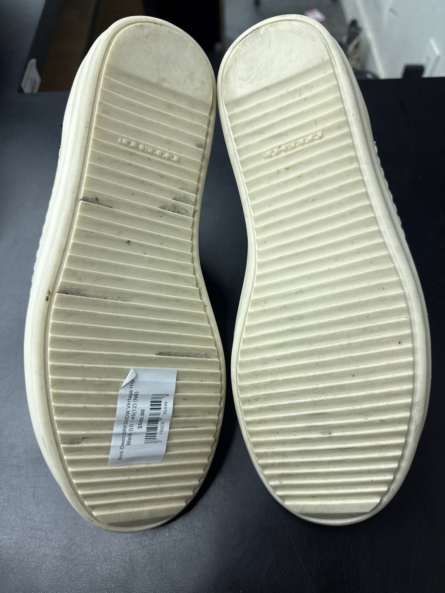 Rick Owen DRKSHDW Vintage High Black (U) - 45(12) (NB)