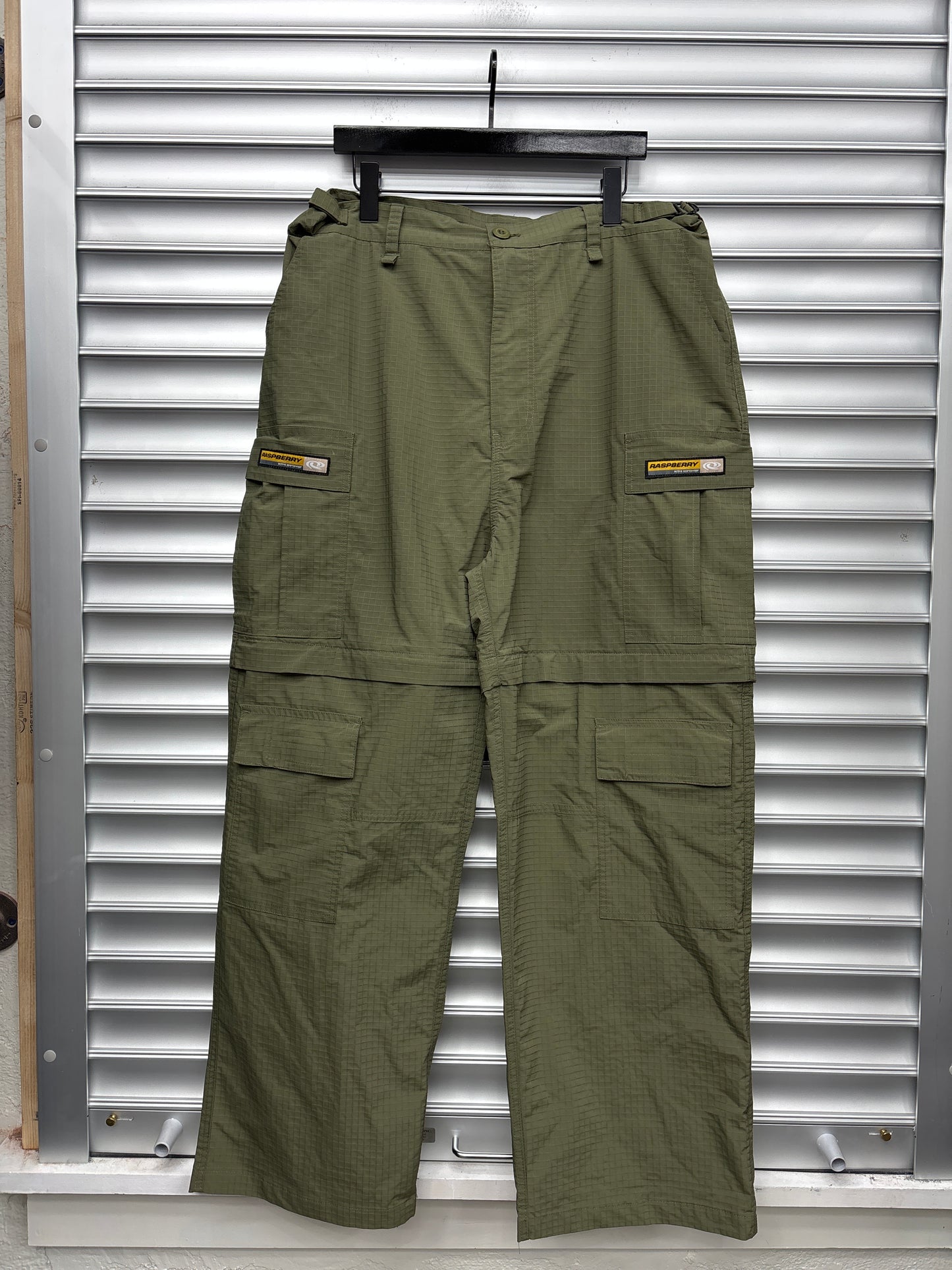 Raspberry Olive Convertible Cargos - L**