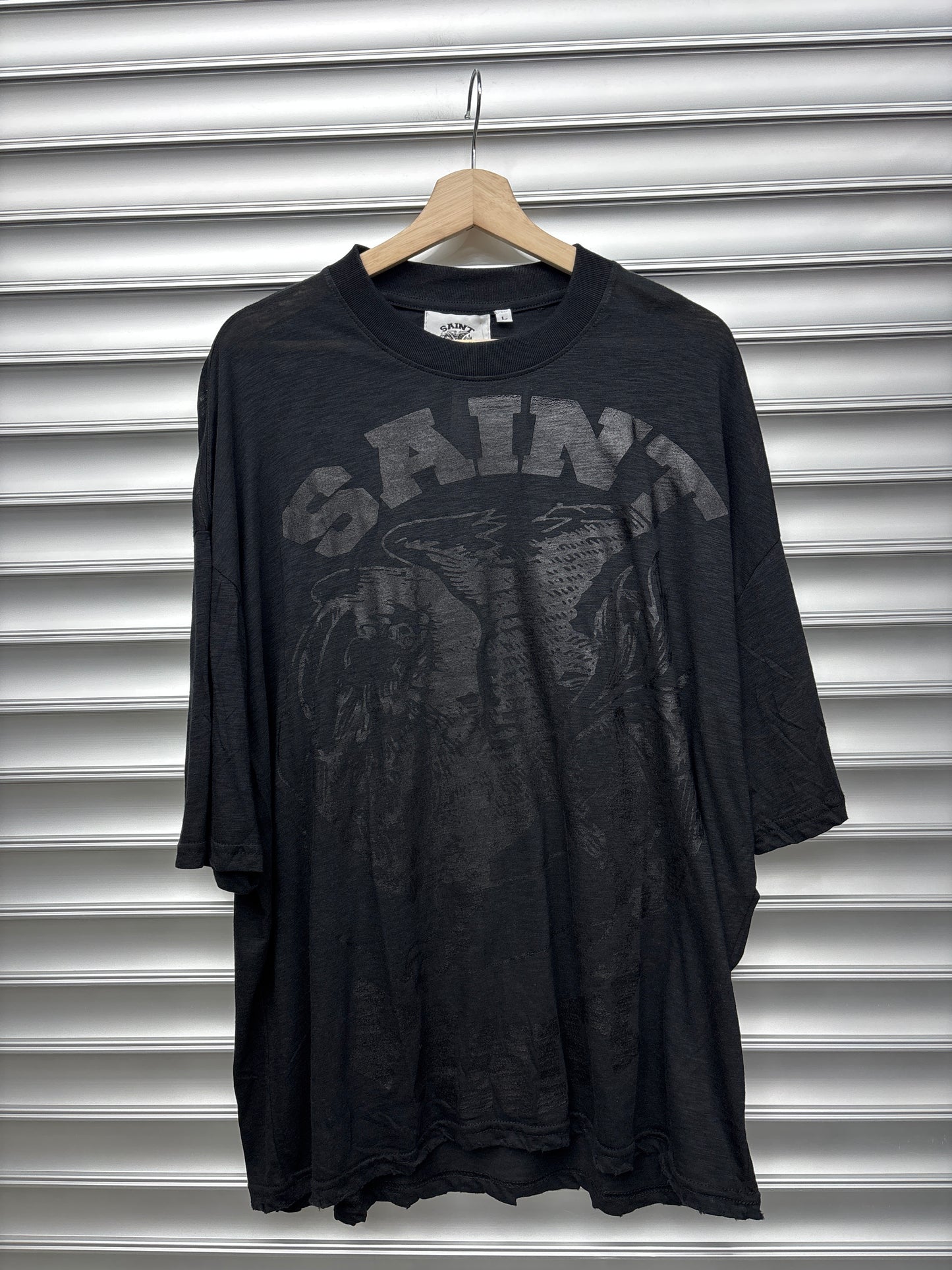 Saint Vanity Vintage Black Logo Tee - L