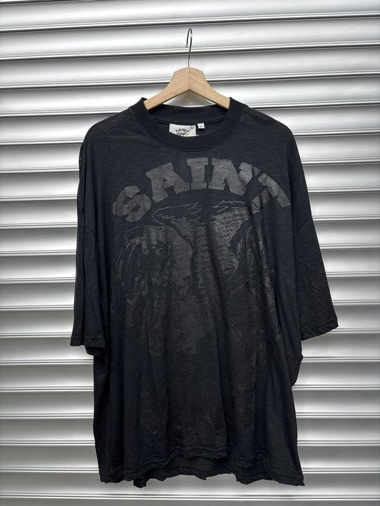 Saint Vanity Vintage Black Logo Tee - L