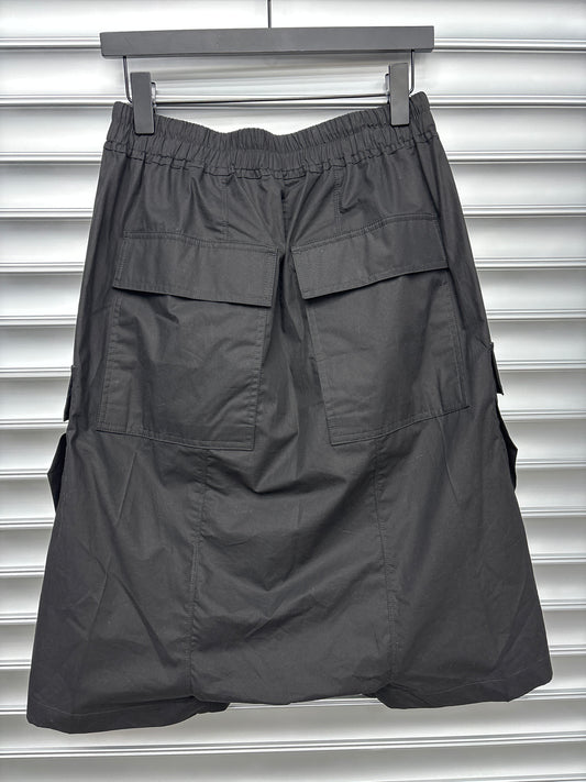 Rick Owen Cargo Pod Black Shorts - 48