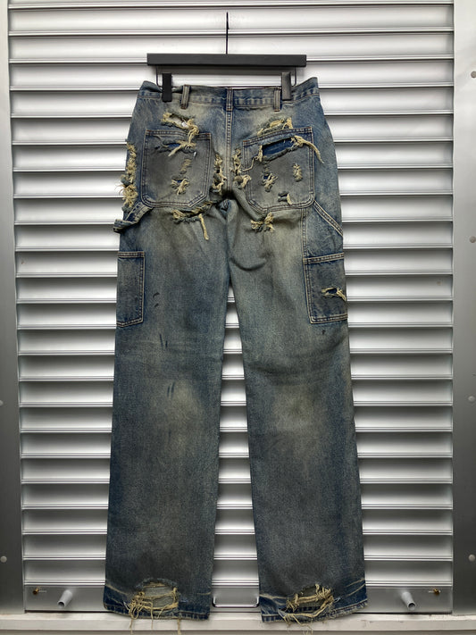 Raspberry Thrashed Denim - S