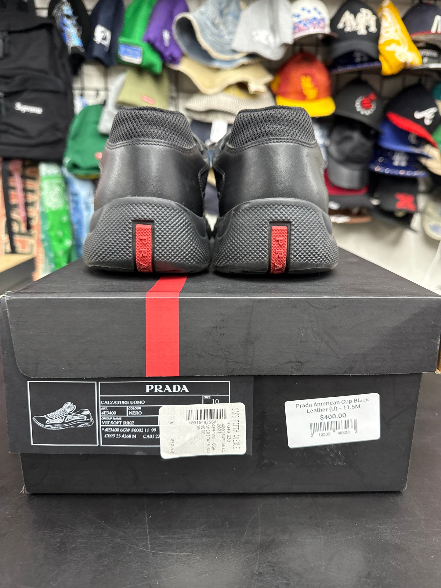 Prada American Cup Black Leather (U) - 11.5M