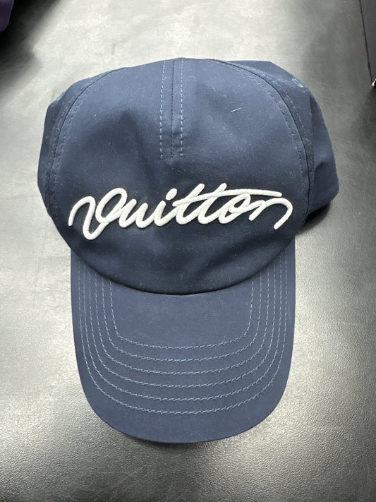 Louis Vuitton Navy Spellout Hat**
