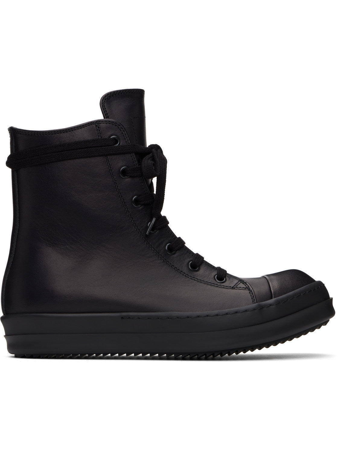 Rick Owen Triple Black Leather High - 48