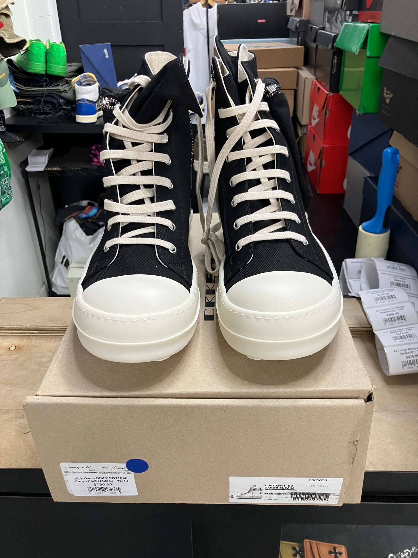 Rick Owen DRKSHDW High Cargo Pocket Black - 45(12)