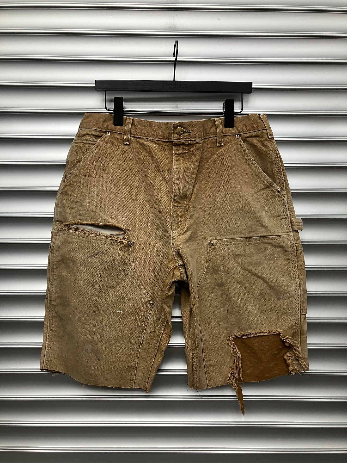 Vintage Tan Double Knee Shorts - 36